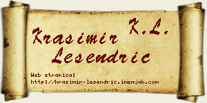Krasimir Lesendrić vizit kartica